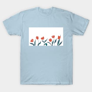 Stylized tulip flowers T-Shirt